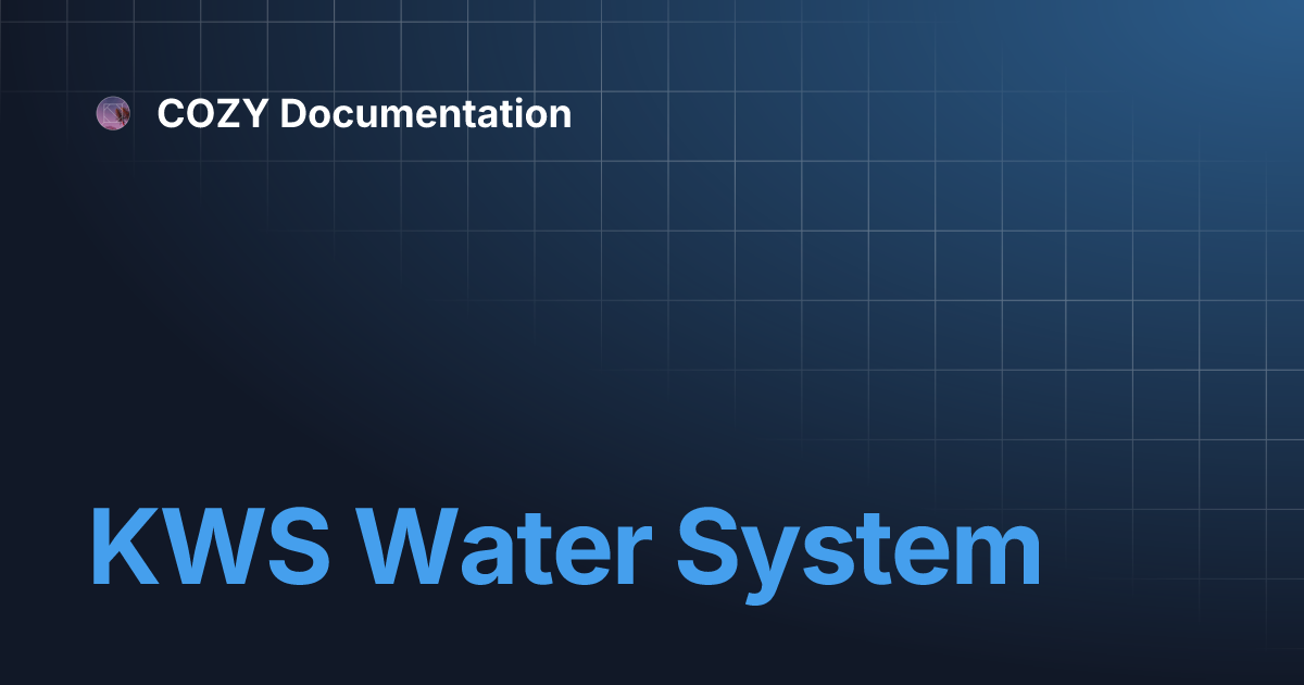 KWS Water System COZY Stylized Weather Documentation